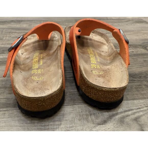 Birkenstock Gizeh Birko-Flor Orange Size 38/ US 7 - Picture 4 of 7